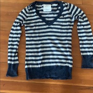 Blue and white sweater